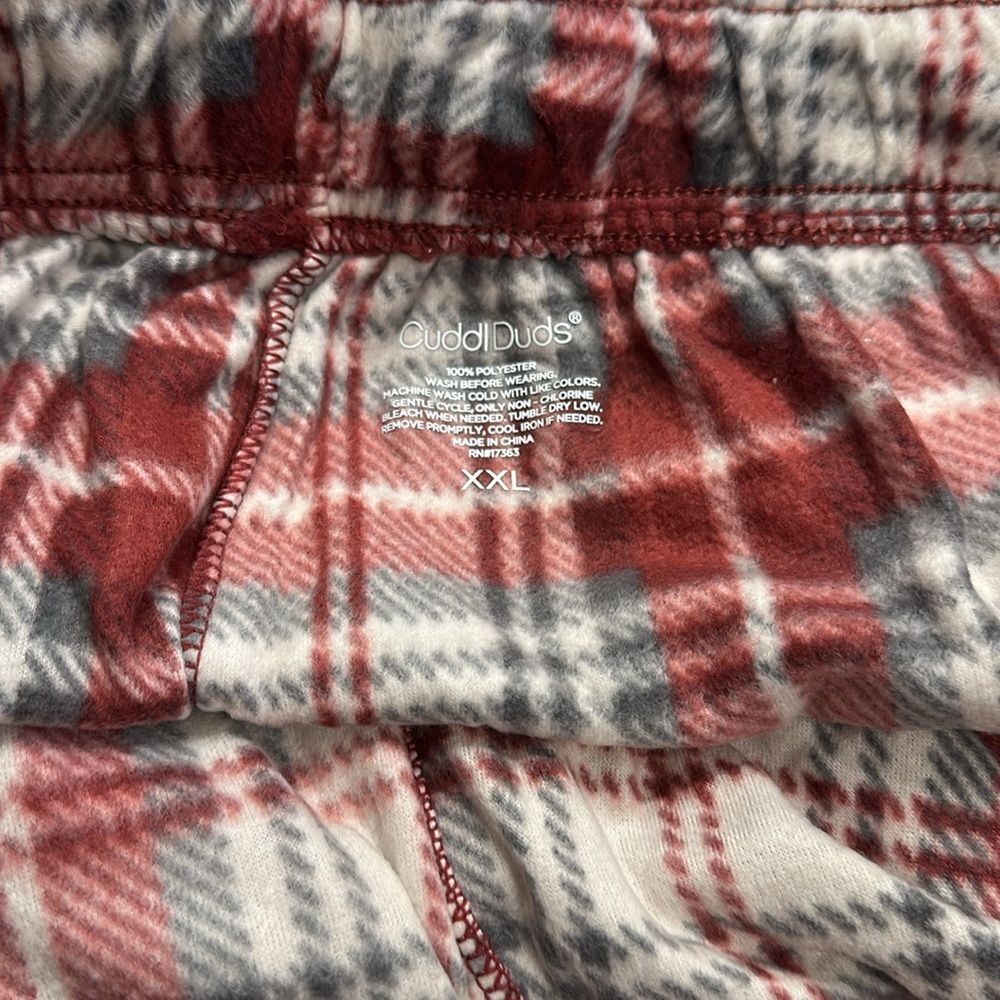 Cuddl Duds Winter Plaid Fleece PJ Pajama Lounge Pant NEW Size XXL - Picture 9 of 10